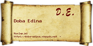Doba Edina névjegykártya
